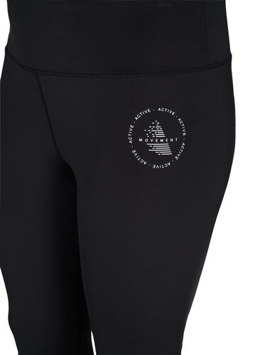Ensfargede treningstights, Black, Packshot image number 2