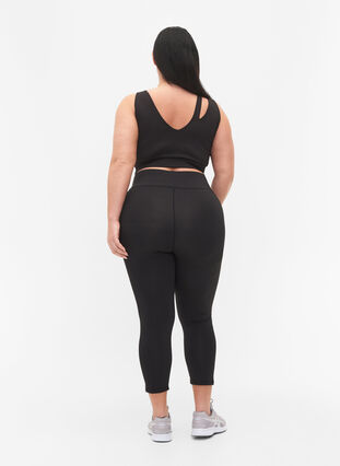 Tettsittende capribukser til trening, Black, Model image number 1