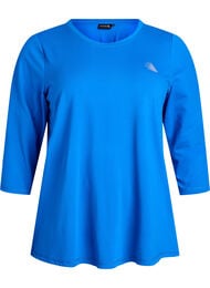 Treningsbluse med 3/4-ermer, Princess Blue