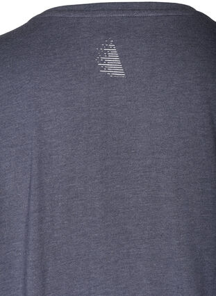 T-skjorte til trening med trykk med tekst, Odysses Gray, Packshot image number 3