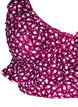 Blomstrete bikinioverdel med volangdetaljer, Rød, Packshot image number 2