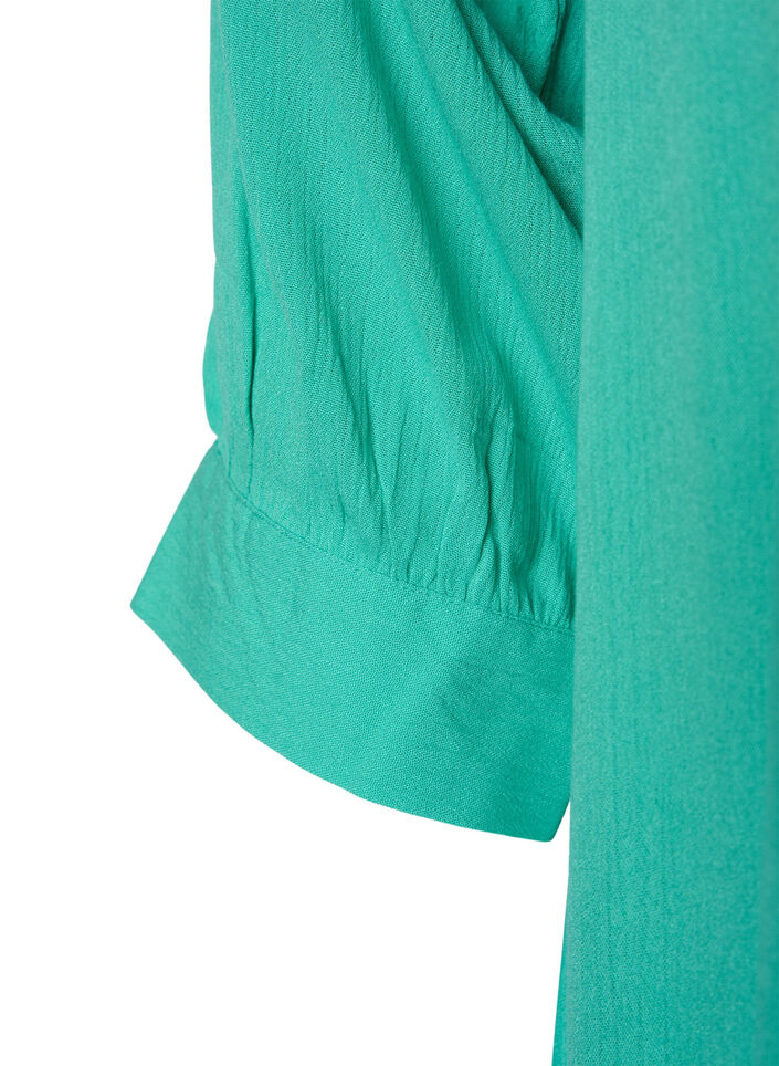 Tunika i viskose med 3/4-ermer, Turquoise, Packshot