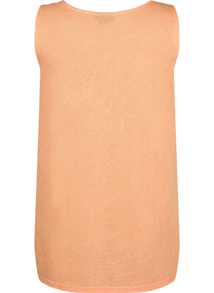 Topp med struktur og rund hals, Mock Orange, Packshot image number 1