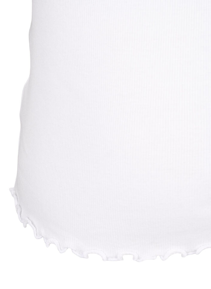 Topp med blondedetaljer, Hvit, Packshot image number 3