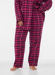 Rutete bomulls pyjamasbukser, R&oslash;d, Model image number 2