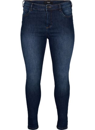 Zizzi Supersmale jeans med høy midje, Dark Blue, Packshot image number 0