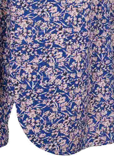 FLASH - Blomstrete tunika med korte ermer, Strong Blue Flower, Packshot image number 3