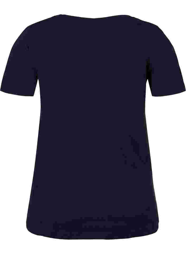 Kortermet T-skjorte med trykk, Night Sky Love Love, Packshot image number 1