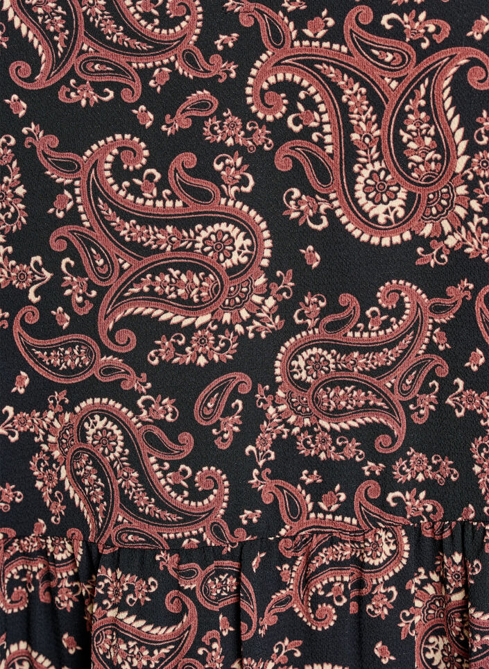 Kortermet kjole med A-linje og kuttlinjer, Svart, Packshot image number 2