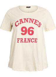 T-skjorte med trykk, Vanilje