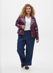 Imitert skinn bikerjakke, M&oslash;rk Bordeaux, Model image number 1