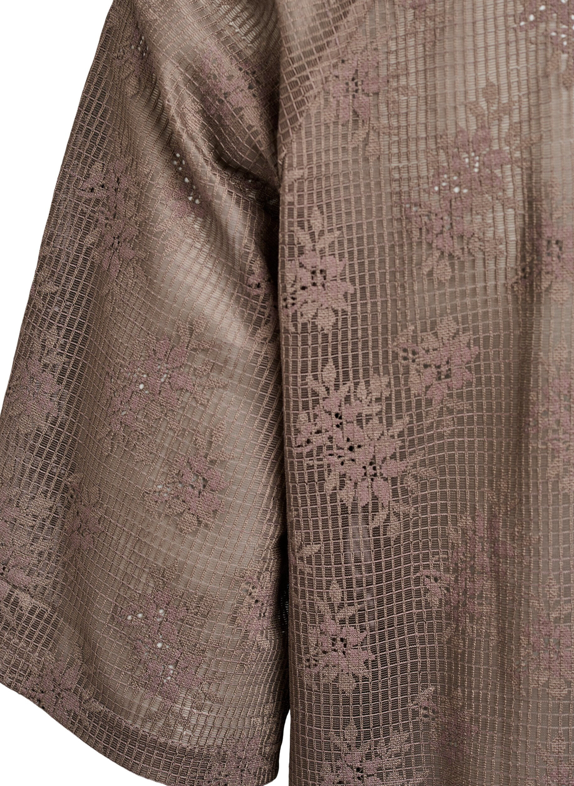 Zizzi Blonde T-skjorte med teksttrykk, Brun, Packshot image number 3