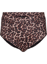 Bikinibukser med utskrift og høy midje, Autentic Leopard