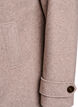 Kort k&aring;pe med dobbeltradede knapper, Beige, Packshot image number 3