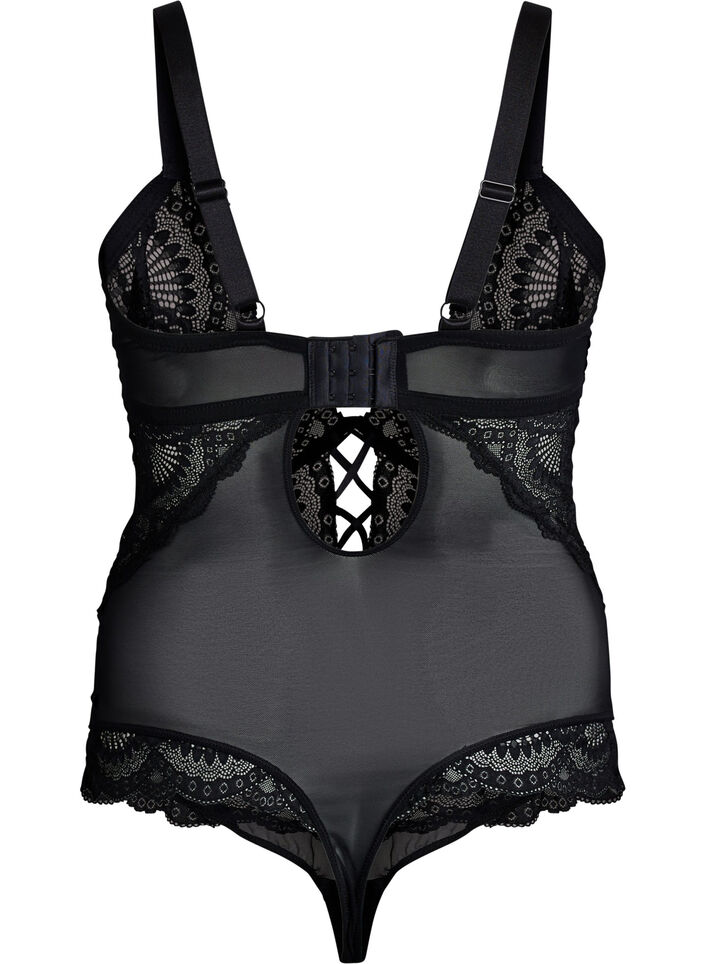 Blondebody med sn&oslash;redetaljer, Svart, Packshot image number 1