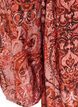 Midikjole i viskose med paisleytrykk, Orange, Packshot image number 3