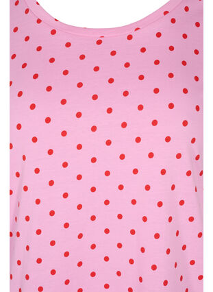 Prikkete T-skjorte i bomull, Prism Pink W. Dot, Packshot image number 2