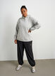 Hettegenser med brodert motiv, Gr&aring;, Model image number 1