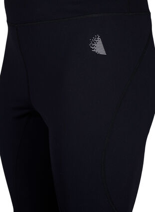 Zizzi Treningsleggings med forsterkning på innsiden av lårene, Black, Packshot image number 2
