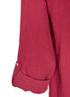 Bluse i bomullsmuslin med broderie anglaise, R&oslash;d, Packshot image number 3