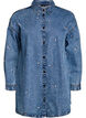 Denimskjorte med broderte motiver, Bl&aring;, Packshot image number 0