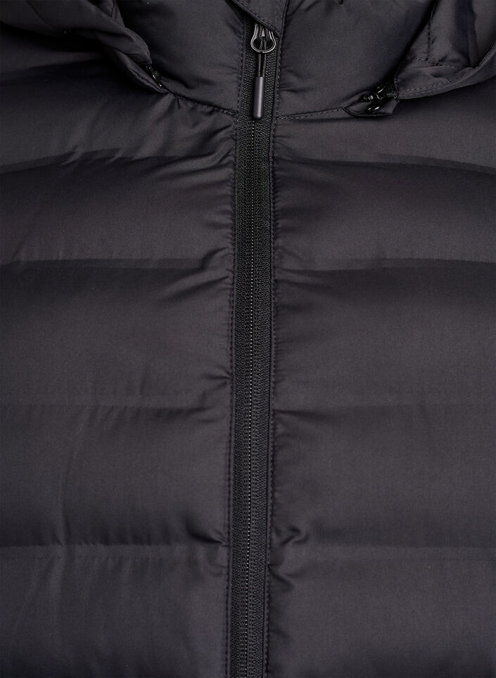 Vannavstøtende lett jakke med hette, Svart, Packshot image number 2