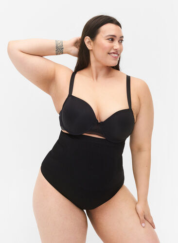 Shapewear G-streng med høyt liv, Black, Model image number 0