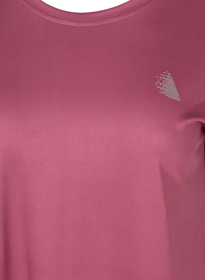 Ensfarget t-skjorte til trening, Rød, Packshot image number 2