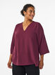 FLASH - Bluse med 3/4 ermer, Mørk Bordeaux, Model image number 0