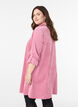 Cordkjole med glidel&aring;s og 3/4-ermer, Rosa, Model image number 2
