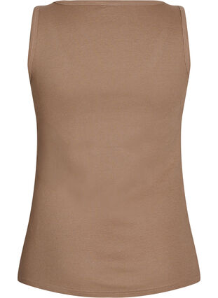 Zizzi Figurnær topp med motiv, Brun, Packshot image number 1