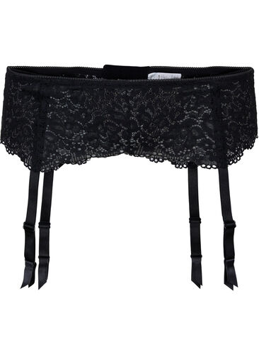 Hofteholder med blonder, Black, Packshot image number 0