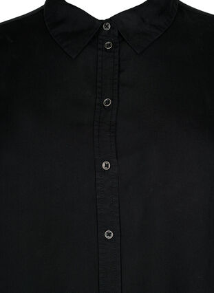 Lang skjorte med 3/4-ermer i lyocell (TENCEL™), Black, Packshot image number 2
