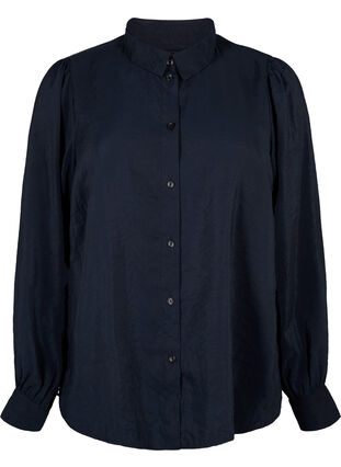 Langermet skjorte i Tencel ™ Modal, Black, Packshot image number 0