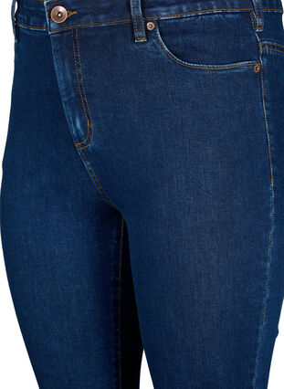 Amy jeans med høy midje og supersmal passform, Dark blue, Packshot image number 2