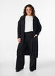 Lang, &aring;pen cardigan med lommer, Svart, Model image number 0
