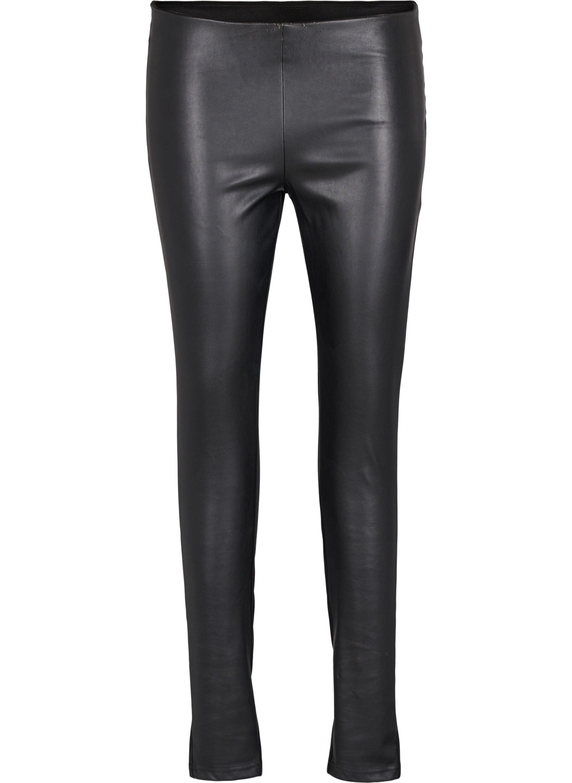 Zizzi Leggings med imitert skinn, Black, Packshot image number 0