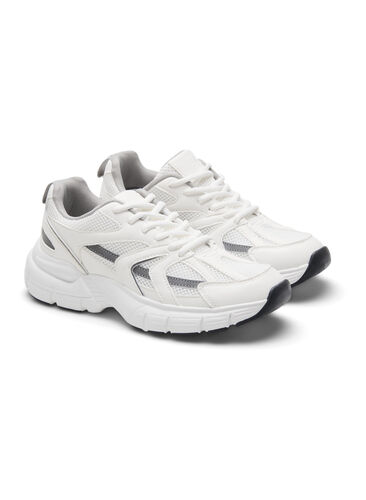 Wide fit sneakers, White, Packshot image number 3