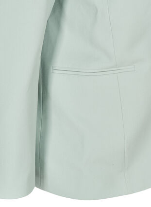 Klassisk blazer med skulderputer, Slate Gray, Packshot image number 2