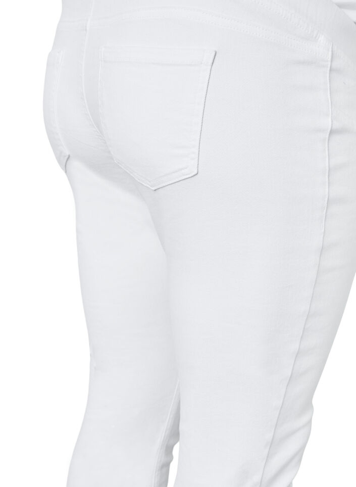 Jeggings til gravide i bomull, White, Packshot image number 3