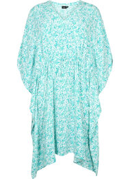 Kaftan i viskose med print, Green Dot