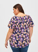 Blomstret viskosebluse med korte ermer, Small Flower AOP, Model image number 1