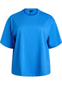 Oversized T-skjorte med halve ermer, Blå Oversized T-skjorte med halve ermer