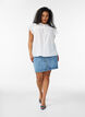 Ermel&oslash;s A-linje bomullsskjorte bluse, Hvit, Model image number 1