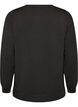 Langermet jersebluse med rund hals, Svart, Packshot image number 1