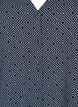 Skjortebluse med v-hals og trykk, Navy Graphic AOP, Packshot image number 2
