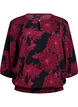 Viskose bluse med blomstertrykk og smocking, M&oslash;rk Bordeaux, Packshot image number 0