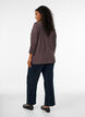 Jersey bluse med 3/4 ermer, Brun, Model image number 2