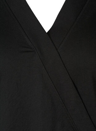 Bluse med korte ermer, Black, Packshot image number 2