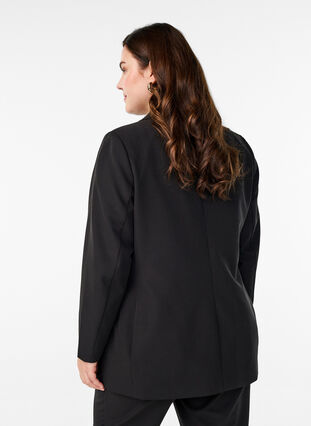 Zizzi Klassisk blazer med knappelukking, Black, Model image number 1